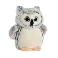 Uil vogel grijs knuffeldier van zachte pluche - 20 cm - grijs