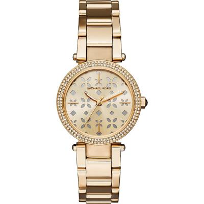 Michael Kors Mini Parker dameshorloge met bloemenuitsparing MK6469