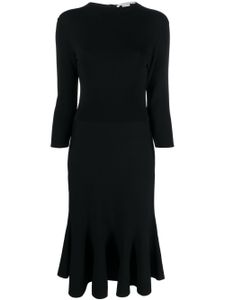 Stella McCartney robe mi-longue évasée en maille - Noir