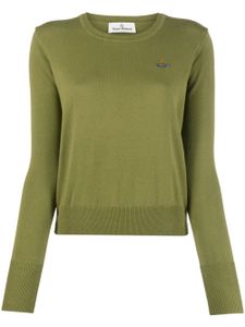 Vivienne Westwood pull à motif Orb brodé - Vert