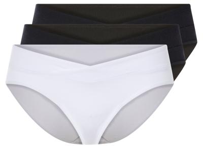 esmara 3 dames slips (S (36/38), Zwart/wit)