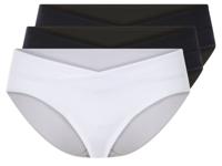 esmara 3 dames slips (L (44/46), Zwart/wit)