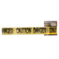 Markeerlint/afzetlint - Caution Danger - 9M - geel/zwart - kunststof   -