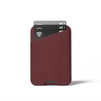 Mujjo Magsafe lederen card portomonee - Burgundy