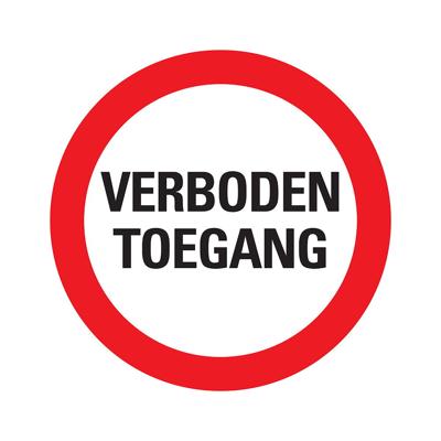 Deco verboden toegang 300 mm - Pickup