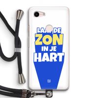 Laat de zon in je hart: Pixel 3 Transparant Hoesje met koord