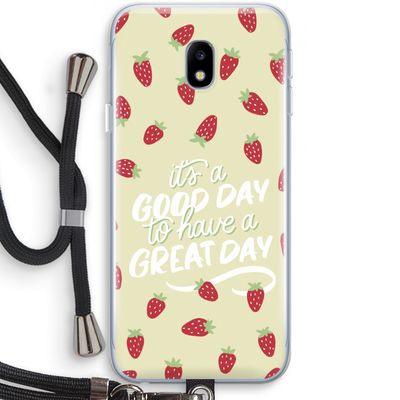 Don't forget to have a great day: Samsung Galaxy J3 (2017) Transparant Hoesje met koord