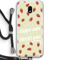 Don't forget to have a great day: Samsung Galaxy J3 (2017) Transparant Hoesje met koord