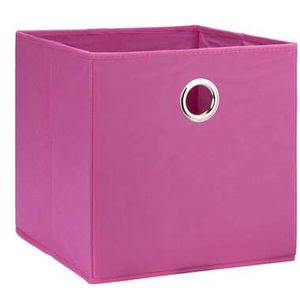 Opbergbox Parijs - roze - 31x31x31 cm - Leen Bakker