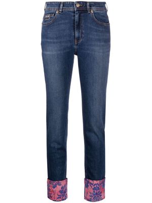 Versace Jeans Couture jean skinny à détails imprimés - Bleu