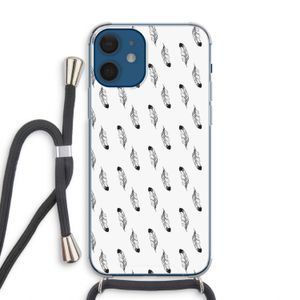 Pluimen: iPhone 12 Transparant Hoesje met koord
