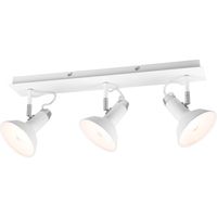 LED Plafondspot - Trion Rollo - E14 Fitting - 3-lichts - Rechthoek - Mat Wit - Aluminium