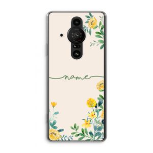 Gele bloemen: Sony Xperia Pro-I Transparant Hoesje