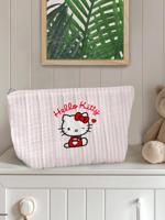 Gestreepte toilettas HELLO KITTY roze, gestreept