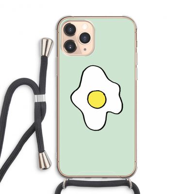 Spiegelei: iPhone 11 Pro Max Transparant Hoesje met koord