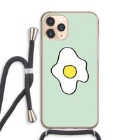 Spiegelei: iPhone 11 Pro Max Transparant Hoesje met koord