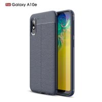 Litchi textuur TPU schokbestendig Case voor Galaxy A10e (marineblauw)