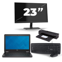 Dell Latitude E7240 - Intel Core i7-4e Generatie - 12 inch - 8GB RAM - 240GB SSD - Windows 10 Home + 1x 23 inch Monitor - thumbnail