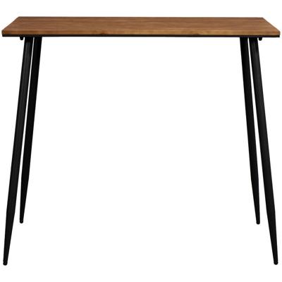 Leen Bakker - Bartafel Milo - Zwart/naturel - 105x120x70 Cm - Grenenhout - Bruin#Zwart