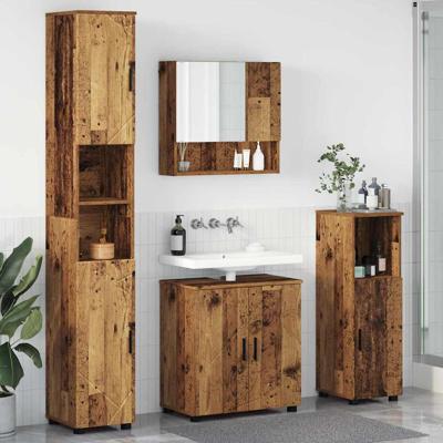 Badkamermeubelset 4 pcs Oud hout 61 x 35 x 64 cm Bewerkt hout
