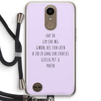GSM: LG K10 (2017) Transparant Hoesje met koord