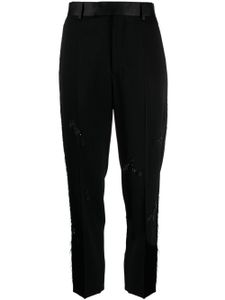 Undercover pantalon brodéà coupe droite - Noir