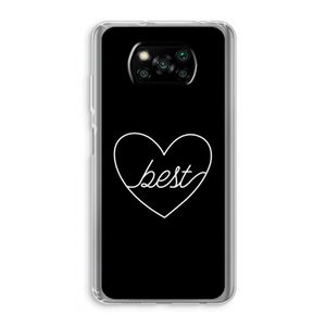 Best heart black: Xiaomi Poco X3 Pro Transparant Hoesje