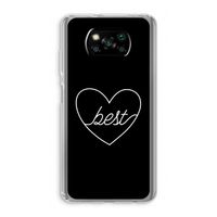 Best heart black: Xiaomi Poco X3 Pro Transparant Hoesje