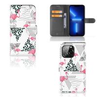 iPhone 13 Pro | Telefoonhoesje | Met pasjeshouder | Flamingo Triangle