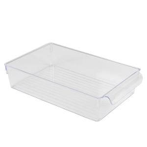 Koelkast/keuken organizer bak - transparant - kunststof - L32 x B20 x H7 cm - groente lade