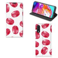 Samsung Galaxy A70 | Flip Style Cover | Pink Macarons