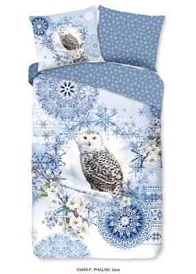 HIP Dekbedovertrek "mandala's en een sneeuwuil" - Blauw - (140x200/220 cm) - Katoen Flanel