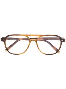 Moscot lunettes de vue à monture aviateur - Marron