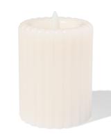 HEMA LED Kaars 7.5x10cm Rib Ivoor (ivoor)