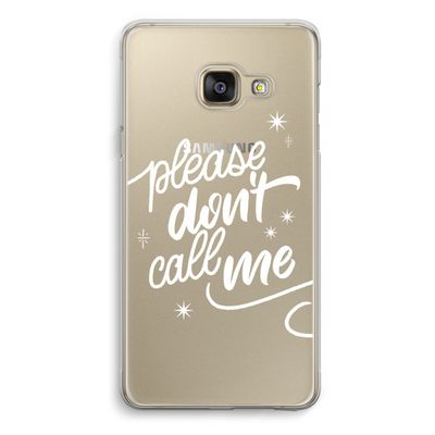 Don't call: Samsung A3 (2017) Transparant Hoesje