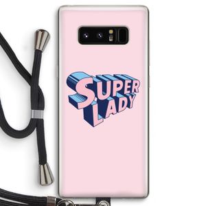 Superlady: Samsung Galaxy Note 8 Transparant Hoesje met koord