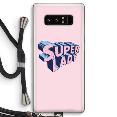 Superlady: Samsung Galaxy Note 8 Transparant Hoesje met koord