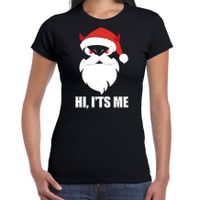 Devil Santa Kerstshirt / Kerst outfit Hi its me zwart voor dames - thumbnail