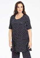 Yoek Tuniek wide bottom SPRINKLE | Zwart | Maat 58/60 Yoek Tuniek wide bottom SPRINKLE | Zwart | Maat 58/60