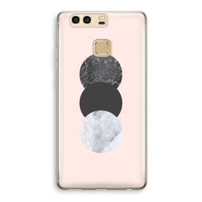Marmeren cirkels: Huawei P9 Transparant Hoesje