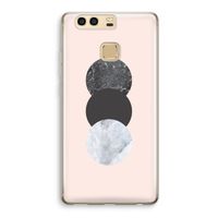Marmeren cirkels: Huawei P9 Transparant Hoesje