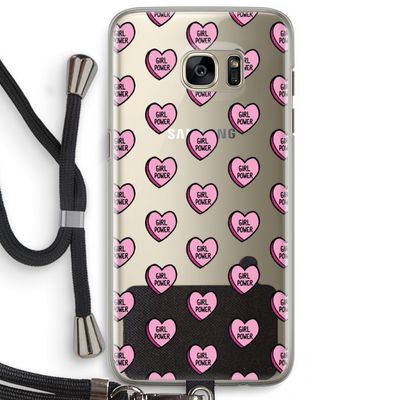 GIRL POWER: Samsung Galaxy S7 Edge Transparant Hoesje met koord