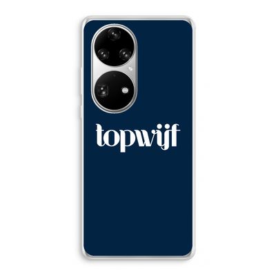 Topwijf Navy: Huawei P50 Pro Transparant Hoesje