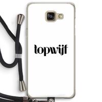 Topwijf Wit: Samsung Galaxy A5 (2016) Transparant Hoesje met koord