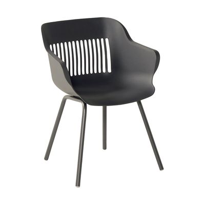 Hartman Jill Rondo tuinstoel donkergrijs - aluminium onderstel