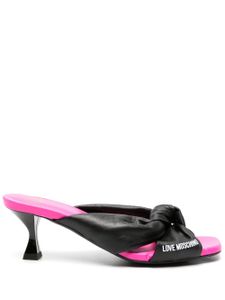 Love Moschino mules en cuir à bout ouvert 65 mm - Noir