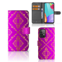 Wallet Case Samsung Galaxy A52 Barok Roze - thumbnail