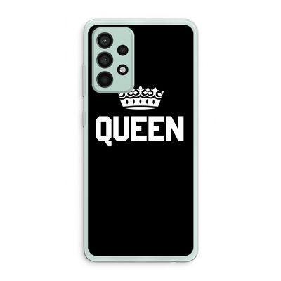 Queen zwart: Samsung Galaxy A52s 5G Transparant Hoesje