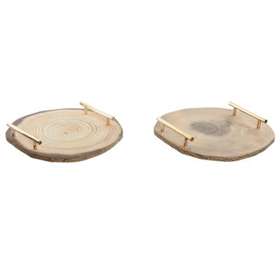 Tafeldecoratie Home ESPRIT Bruin Gouden 30 x 30 x 4 cm (2 Stuks)