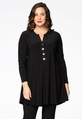 Yoek Tuniek met knopen | Zwart | Maat 58/60